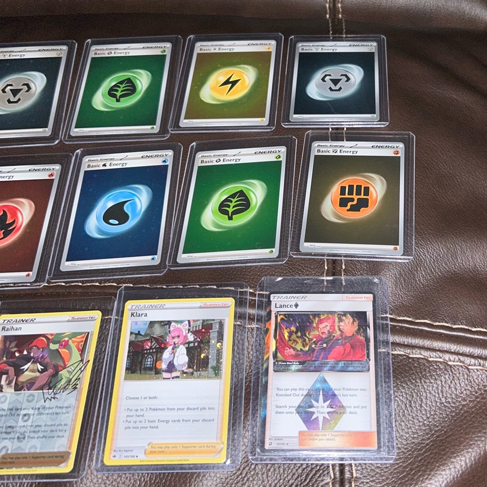 Lot of 19 Unused Holo Trainer and Energy Cards in Sleeves and Top Loaders - Picture 6 of 7
